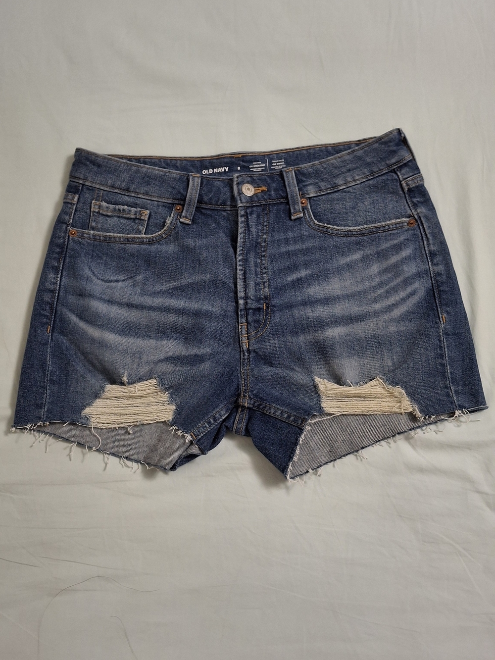Old Navy High-Rise OG Straight Distressed Denim Shorts